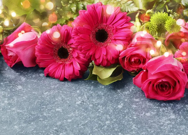 Hermosas Rosas Rosadas Gerberas —  Fotos de Stock