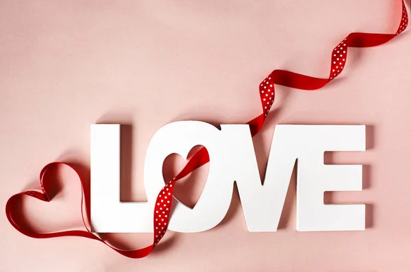 Word Love Pink Background — Stock fotografie