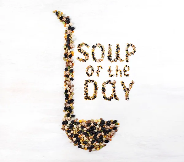 Soup of the day. Food concept design. — Stock Image Soup of the day. Food concept design. Stock Photo