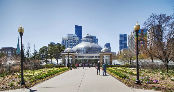 stock image TORONTO, CANADA - 5 MAY 2019: Gardens and the Palm House at the 