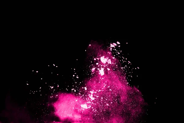 Abstract Roze Poeder Splatted Achtergrond Freeze Beweging Van Kleur Poeder — Stockfoto