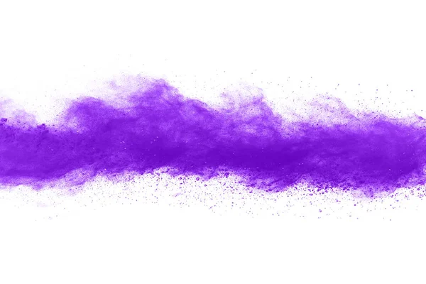 Explosión Polvo Púrpura Sobre Fondo Blanco Nube Colores Polvo Colorido — Foto de Stock