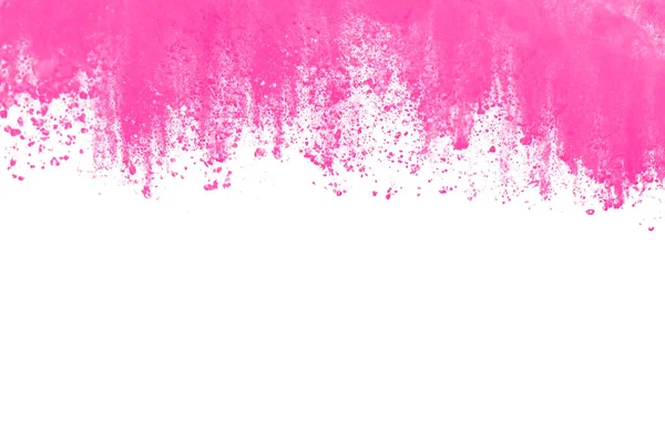 要旨ピンクパウダーメッキの背景 色粉の爆発 投げ色粉の凍結運動 白い背景に色の輝きのテクスチャ — ストック写真