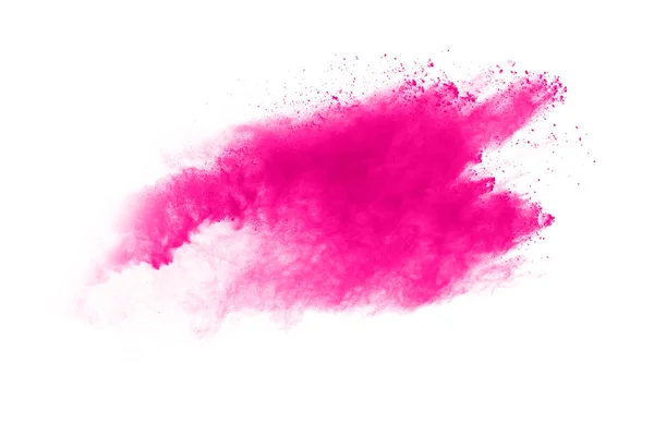 Astratto Rosa Polvere Splatted Sfondo Freeze Movimento Colore Polvere Esplodendo — Foto Stock