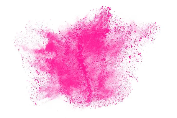 Abstract Roze Poeder Splatted Achtergrond Freeze Beweging Van Kleur Poeder — Stockfoto