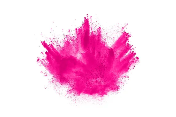 Abstract Pink Powder Splatted Background Freeze Motion Color Powder Exploding — Stock Photo, Image