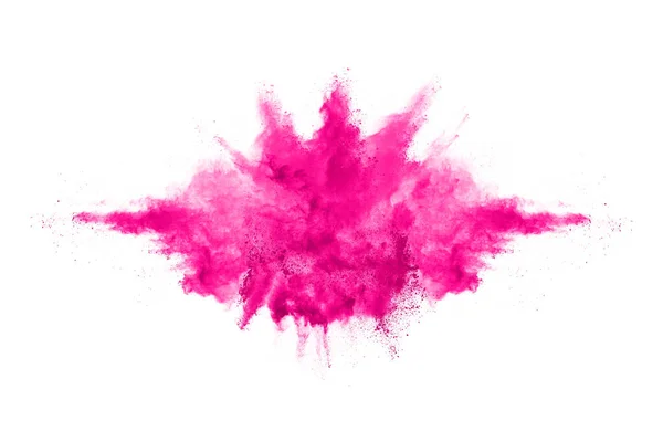 Abstract Roze Poeder Splatted Achtergrond Freeze Beweging Van Kleur Poeder — Stockfoto