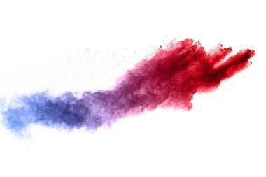 Siyah bir zemin üzerinde soyut renkli toz patlaması. Soyut toz püskürtülmüş arka plan, renk tozunun patlaması / renk tozunun dondurucu hareketi, çok renkli sim dokusu.