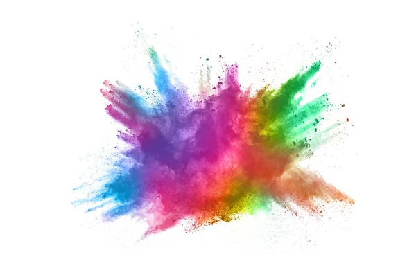 Abstract Colored Dust Explosion Black Background Abstract Powder Splatted Background — Stock Photo, Image