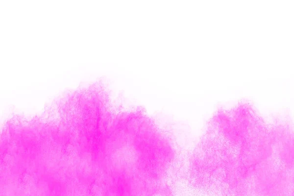 Abstraktní Růžové Práškové Postříkané Pozadí Zmrazení Pohybu Barevného Prášku Výbuch — Stock fotografie