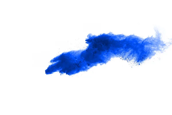 Blue Powder Explosion Black Background Colored Cloud Colorful Dust Explode — Stock Photo, Image