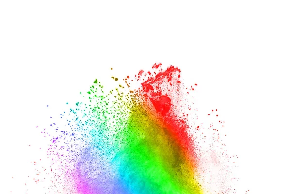 Abstract Colored Dust Explosion Black Background Abstract Powder Splatted Background — Stock Photo, Image