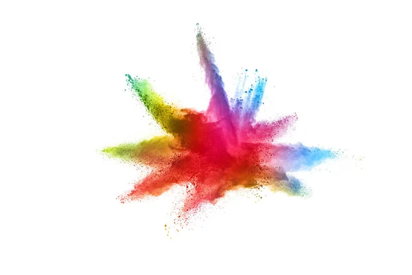 Abstract Colored Dust Explosion Black Background Abstract Powder Splatted Background — Stock Photo, Image