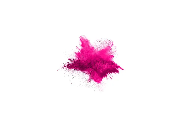 Astratto Rosa Polvere Splatted Sfondo Freeze Movimento Colore Polvere Esplodendo — Foto Stock