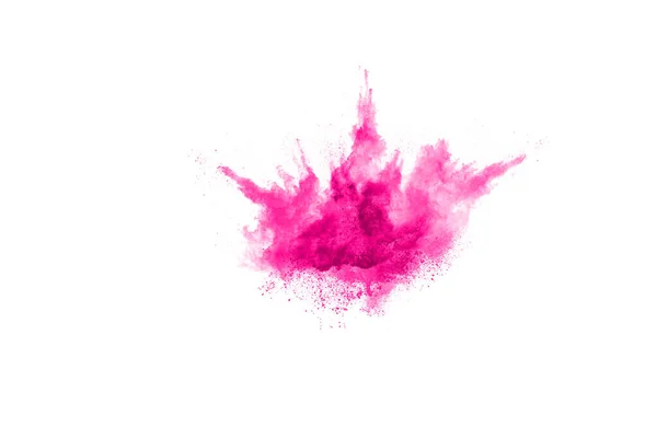 Abstract Pink Powder Splatted Background Freeze Motion Color Powder Exploding — Stock Photo, Image