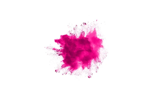 Astratto Rosa Polvere Splatted Sfondo Freeze Movimento Colore Polvere Esplodendo — Foto Stock