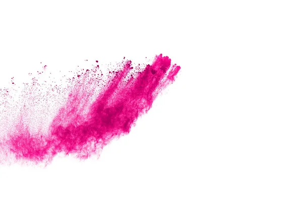 Astratto Rosa Polvere Splatted Sfondo Freeze Movimento Colore Polvere Esplodendo — Foto Stock