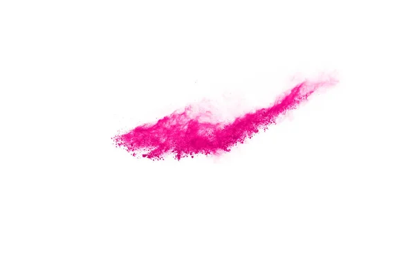 Abstract Pink Powder Splatted Background Freeze Motion Color Powder Exploding — Stock Photo, Image