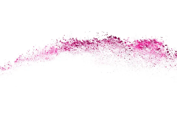 Абстрактний Рожевий Порошок Розділений Фон Заморожування Руху Кольорового Порошку Вибуху — стокове фото
