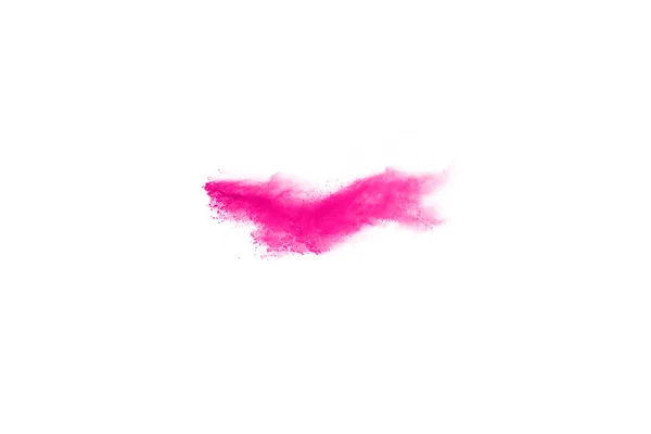 Abstract Pink Powder Splatted Background Freeze Motion Color Powder Exploding — Stock Photo, Image