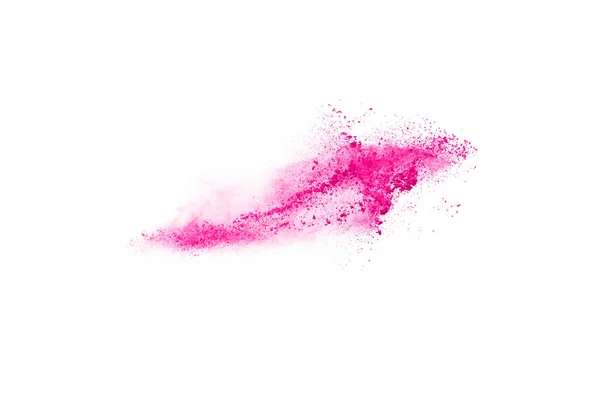 Abstract Pink Powder Splatted Background Freeze Motion Color Powder Exploding — Stock Photo, Image