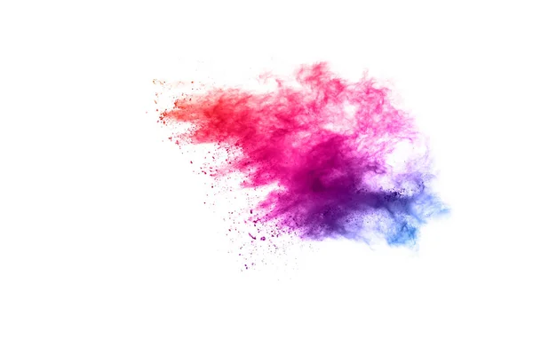 Αφηρημένη Σκόνη Πιτσιλισμένο Φόντο Πολύχρωμη Έκρηξη Σκόνης Λευκό Φόντο Χρωματιστό — Φωτογραφία Αρχείου