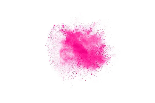 Streszczenie Różowy Proszek Rozbryzgane Tło Zamrożenie Ruchu Proszku Kolor Eksplodujący — Zdjęcie stockowe