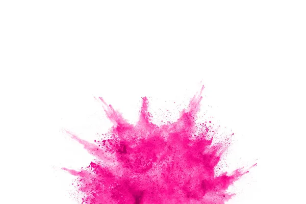 Astratto Rosa Polvere Splatted Sfondo Freeze Movimento Colore Polvere Esplodendo — Foto Stock