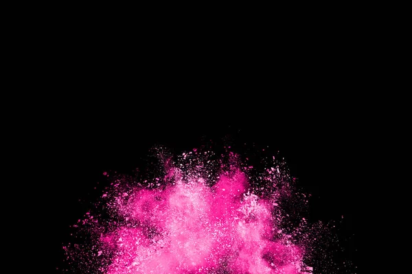 Pink Powder Explosion Black Background Colored Cloud Colorful Dust Explode — Stock Photo, Image