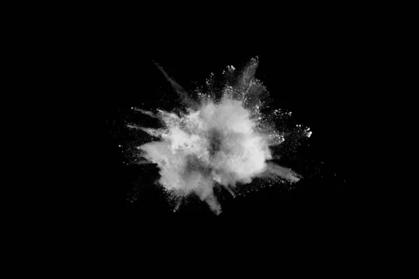 stock image White powder explosion on black background. Colored cloud. Colorful dust explode. Paint Holi.