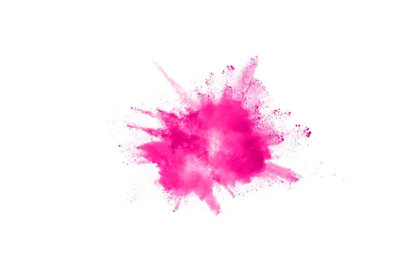 Astratto Rosa Polvere Splatted Sfondo Freeze Movimento Colore Polvere Esplodendo — Foto Stock