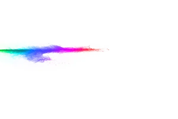 Αφηρημένη Σκόνη Πιτσιλισμένο Φόντο Πολύχρωμη Έκρηξη Σκόνης Λευκό Φόντο Χρωματιστό — Φωτογραφία Αρχείου