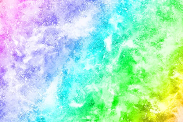 Abstrakte Puderspritzer Hintergrund Buntes Pulver Explodiert Auf Weißem Hintergrund Farbige — Stockfoto
