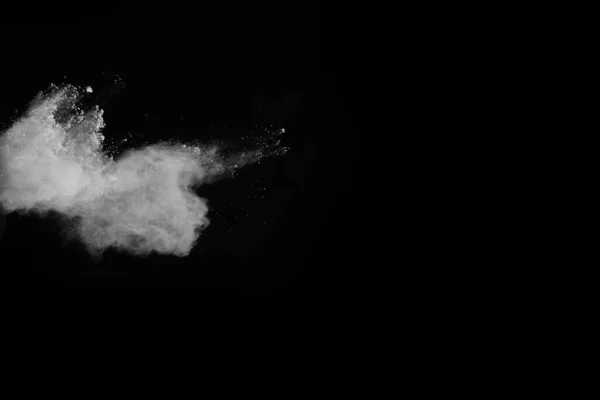 White Powder Explosion Black Background Colored Cloud Colorful Dust Explode — Stock Photo, Image