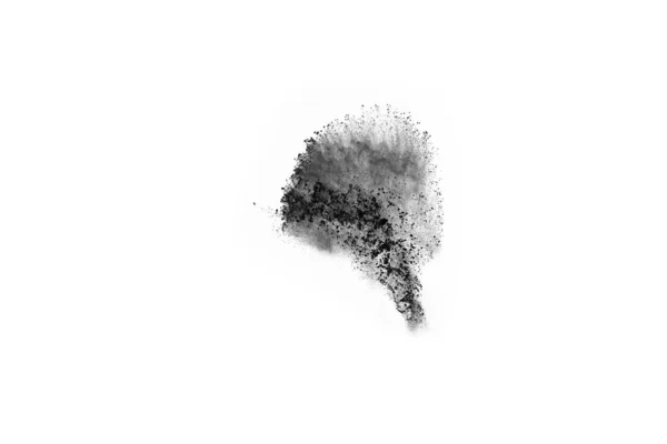 Beyaz Zemin Üzerinde Kömür Parçacıkları Beyaz Zemin Üzerine Serpilmiş Soyut — Stok fotoğraf
