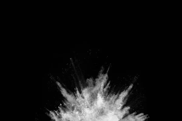 White Powder Explosion Black Background Colored Cloud Colorful Dust Explode — Stock Photo, Image