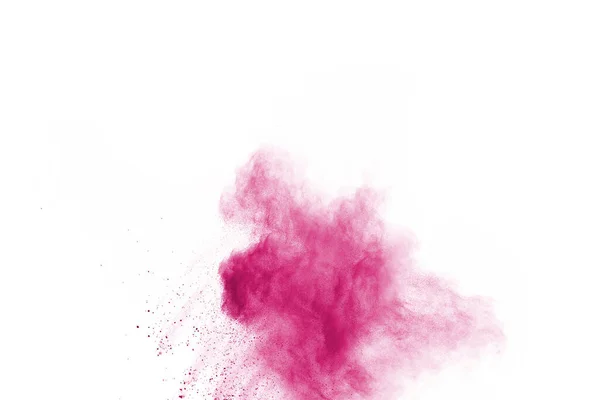 Абстрактный Розовый Порошок Брызги Фона Замораживание Движения Цветового Порошка Взрываясь — стоковое фото