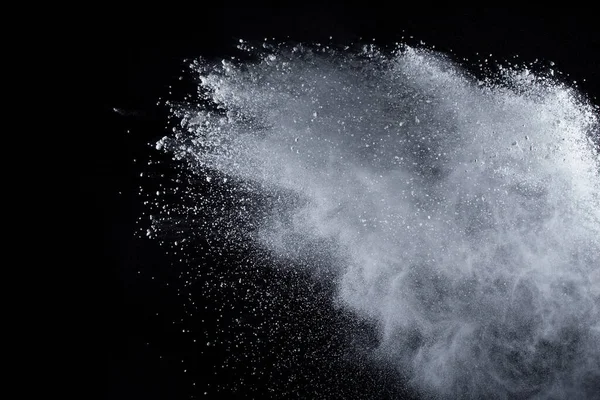 Explosión Polvo Blanco Sobre Fondo Negro Nube Colores Polvo Colorido — Foto de Stock