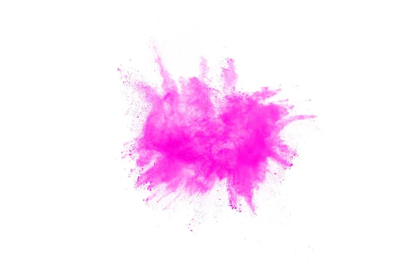 Astratto Rosa Polvere Splatted Sfondo Freeze Movimento Colore Polvere Esplodendo — Foto Stock