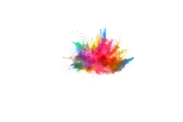 Abstract Powder Splatted Background Colorful Powder Explosion White Background Colored — Stock Photo, Image