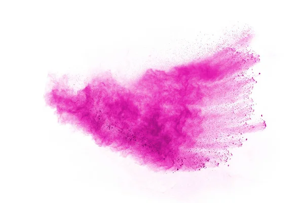 Astratto Rosa Polvere Splatted Sfondo Freeze Movimento Colore Polvere Esplodendo — Foto Stock