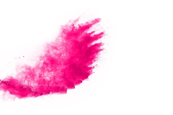 Fondo Salpicado Polvo Rosa Abstracto Congelar Movimiento Del Polvo Color — Foto de Stock