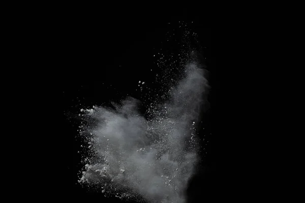 Explosión Polvo Blanco Sobre Fondo Negro Nube Colores Polvo Colorido — Foto de Stock