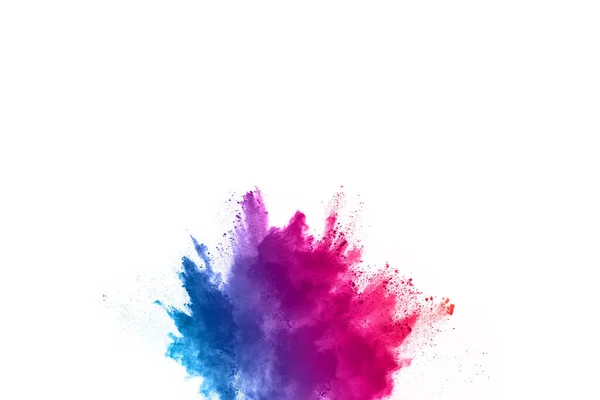 Abstract Powder Splatted Background Colorful Powder Explosion White Background Colored — Stock Photo, Image