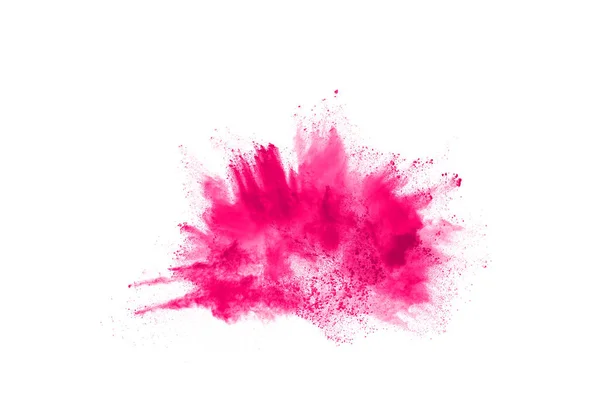 Astratto Rosa Polvere Splatted Sfondo Freeze Movimento Colore Polvere Esplodendo — Foto Stock