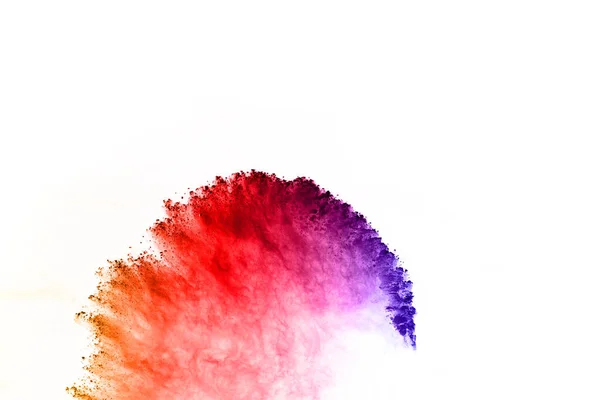抽象的な粉末は背景をメッキ 白い背景にカラフルな粉末爆発 雲の色 カラフルな塵が爆発する ペイント — ストック写真