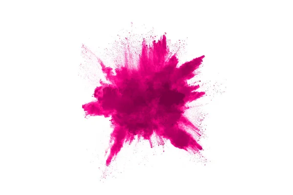 Astratto Rosa Polvere Splatted Sfondo Freeze Movimento Colore Polvere Esplodendo — Foto Stock