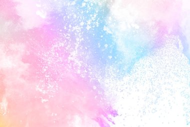 Soyut barut sıçramış arka plan. Beyaz arka planda renkli barut patlaması. Renkli bulut. Renkli toz patlar. Boya Holi.