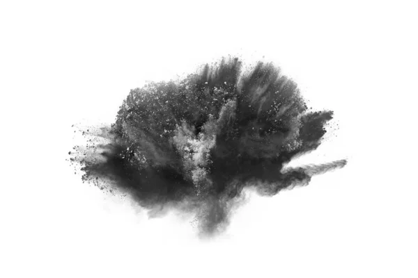 Beyaz Zemin Üzerinde Kömür Parçacıkları Beyaz Zemin Üzerine Serpilmiş Soyut — Stok fotoğraf