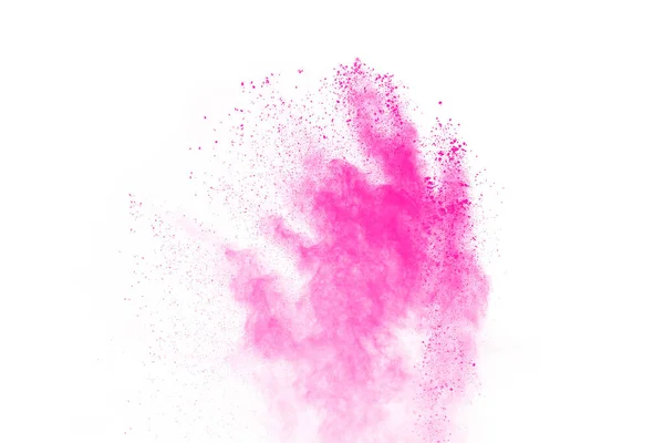 Abstract Pink Powder Splatted Background Freeze Motion Color Powder Exploding — Stock Photo, Image